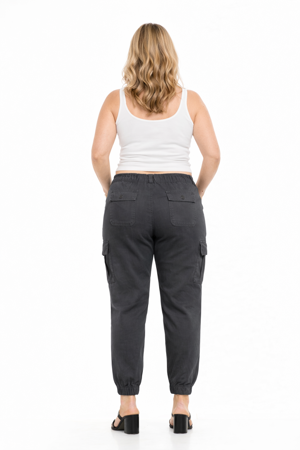 Cargo Joggers for Women and Deep Pockets Charcoal