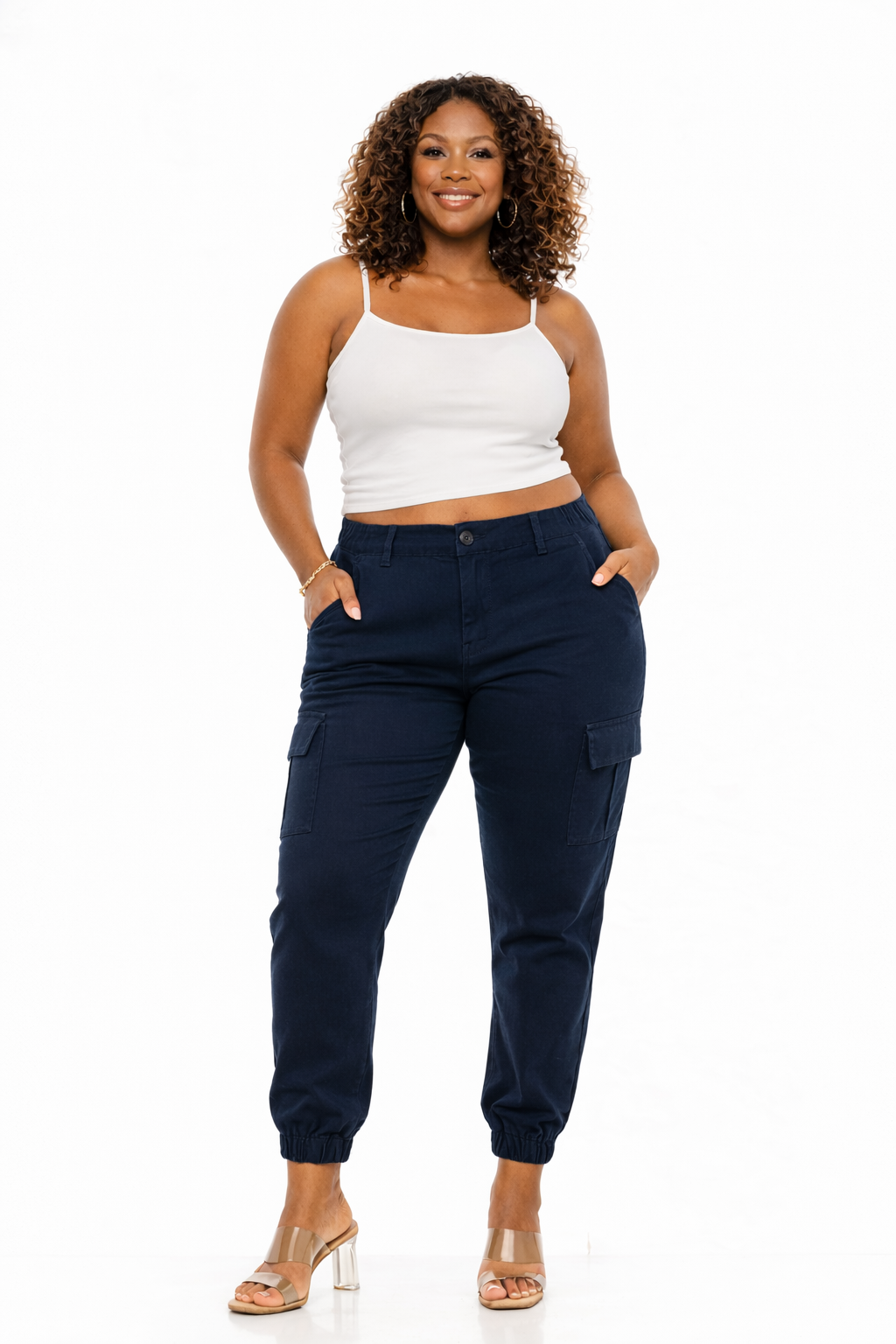 Cargo Joggers for Women and Deep Pockets Navy