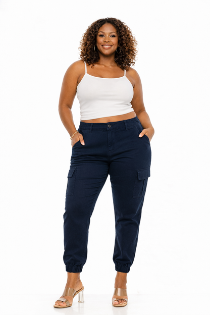 Cargo Joggers for Women and Deep Pockets Navy