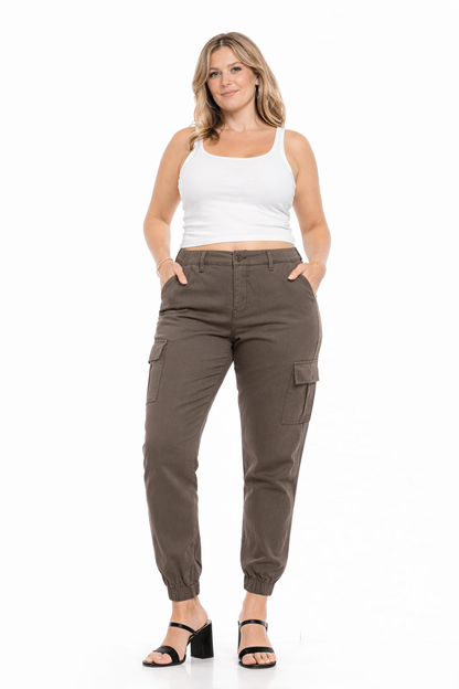 Cargo Joggers for Women and Deep Pockets Mocha