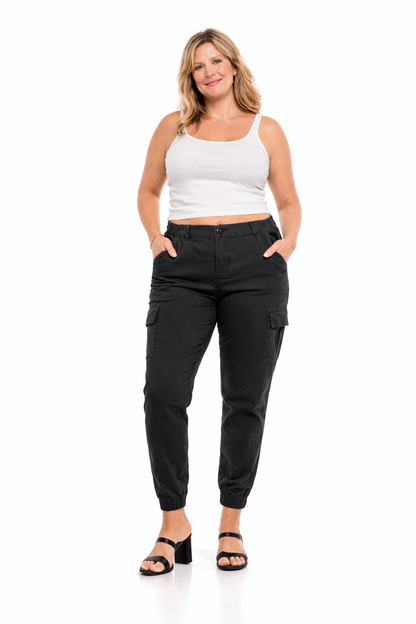 Cargo Joggers for Women and Deep Pockets Charcoal