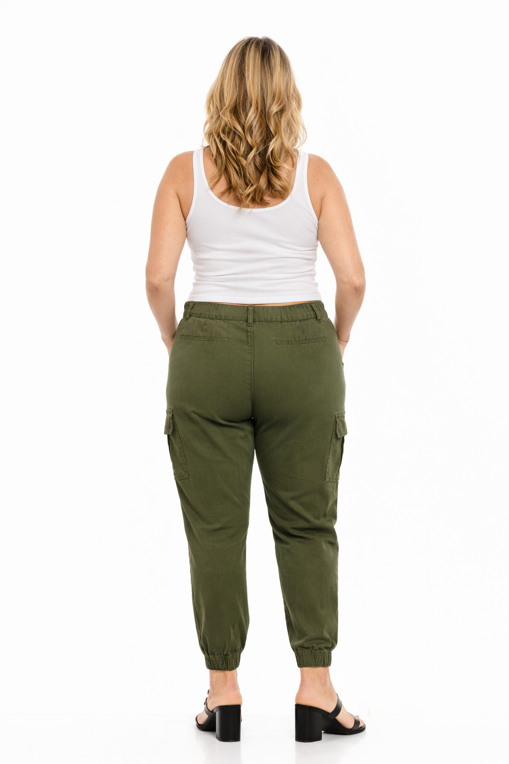 Cargo Joggers for Women and Deep Pockets Olive
